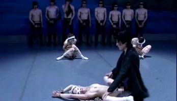 Public sex and bukkake at a ballet theater performance