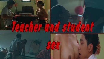 Hot teacher seduces student right in her cabinet