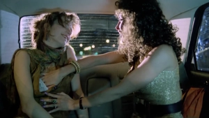 Francesca Neri blindfolded brother-sister incest threesome sex scene riding her brother with breasts exposed from Las Edades de Lulu 1990 Spanish film, explicit taboo erotic moment - img #11