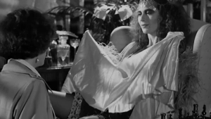Meredyth Herold and Michele Valley mother-daughter incest strap-on sex scene with full breasts nudity from Singapore Sling 1990 Greek extreme film, disturbing BDSM erotic moment - img #1