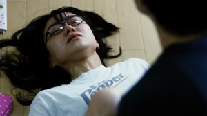 Ayaka Miyoshi passionate table sex scene with legs raised and breasts groped from Sensei’s Pious Lie 2024, intense Japanese drama erotic moment with Nao Honda - img #4