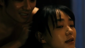 Ayaka Miyoshi passionate table sex scene with legs raised and breasts groped from Sensei’s Pious Lie 2024, intense Japanese drama erotic moment with Nao Honda - img #5