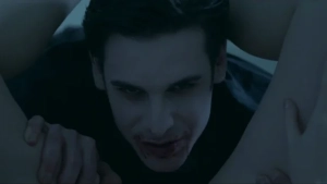 Misha Cross full nude breasts and explicit period sex scene with vampire in Can Vampires Smell My Period 2016, intimate bedroom lighting, raw erotic atmosphere. - img #6