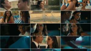Asha Banks steamy red-lit topless kissing and body embrace compilation from My Fault London 2025, intense passionate romantic drama style. - img #7