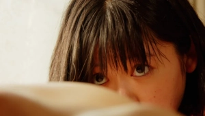 Extreme close-up of Yuki Araho's face during blow jobin in Young & Fine.