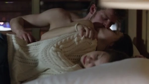 Solene Rigot and Audrey Bastien nude threesome bed scene