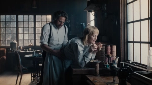 Vicky Krieps in a sex scene with Charlie Hunnam from Monster: The Lizzie Borden Story (2026)