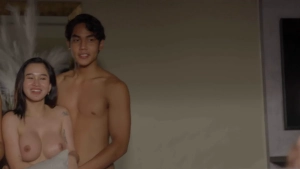 Candy Veloso nude in Dirty Ice Cream (2024, Vivamax) with Seonwoo Kim and Ghion Layug in a living room