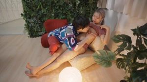 Noa Eikawa nude in Oshi is Fully in Bloom (2025) — during foreplay in a living room