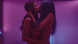 Shaen Barletta and Alexia Cozzi kissing scene from Blue (2026)