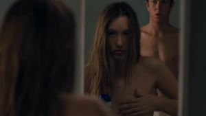 Sophie Lowe topless in a bathroom, scene from Beautiful Kate (2009)