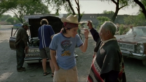 Maribel Verdú and Diego Luna and Gael García Bernal in a car, scene from Y Tu Mamá También (2001) - img #9